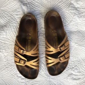 Birkenstock gold sandals